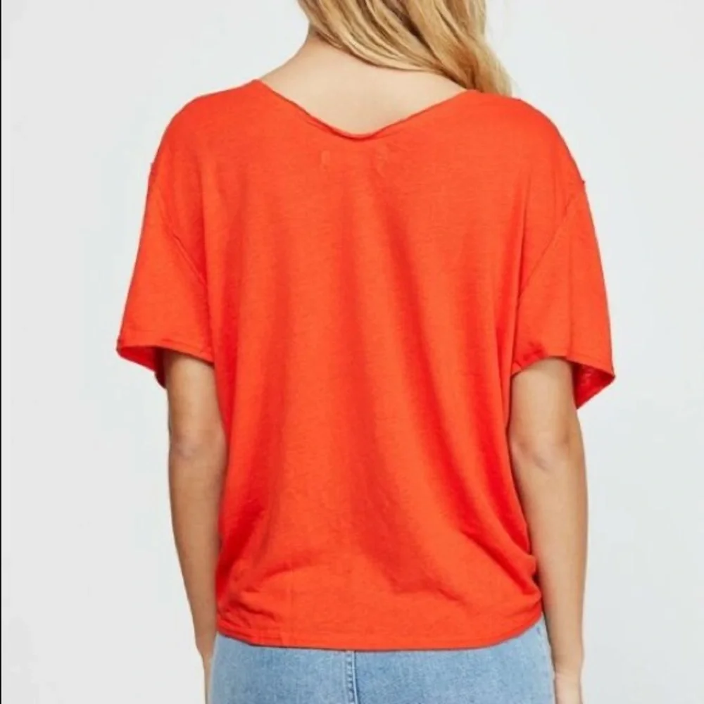 Free People Womens June T-Shirt Rome Red - Picture 2 of 4